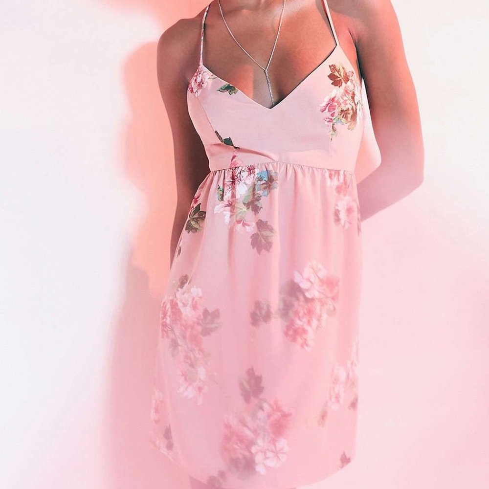 Kimchi Blue Floral Babydoll Dress, Size 0